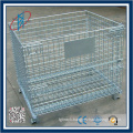 Foldable Galvanized Steel Wire Basket Pallet